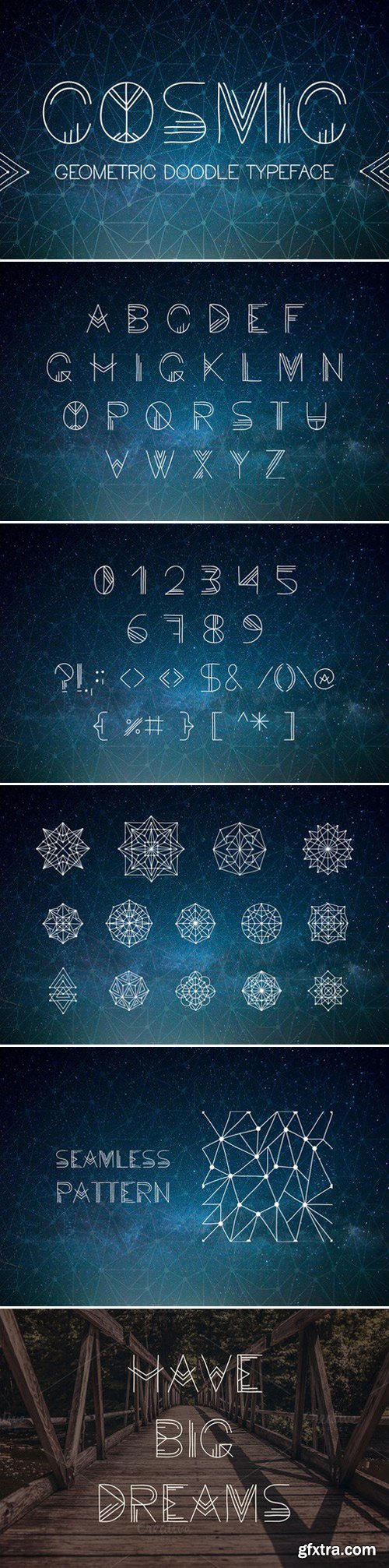 CM - Cosmic. Doodle Typeface + Bonus 400419