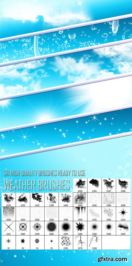 38 Weather Brushes for Photoshop