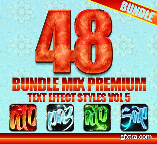 Graphicriver 48 Bundle Mix Premium Text Effect Styles Vol 5 13146304