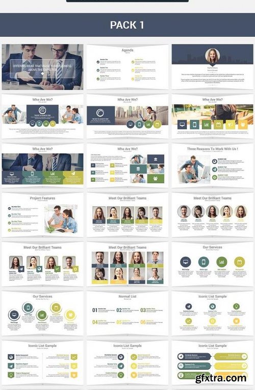 Graphicriver 3 in 1 Bear PowerPoint Template Bundle 13028387