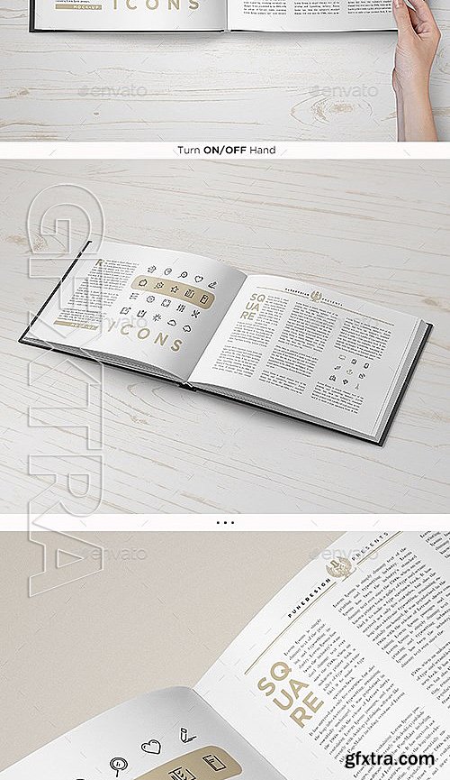 GraphicRiver - Landscape Book Mock-Up Set 13081963