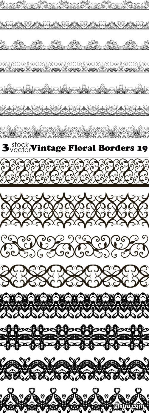 Vectors - Vintage Floral Borders 19