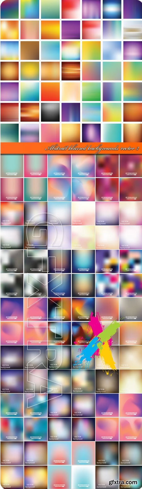 Abstract blurred backgrounds vector 2