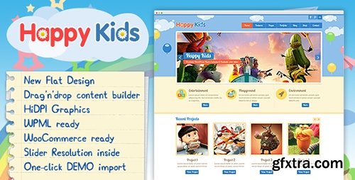 ThemeForest - Happy Kids v3.3.1 - Children WordPress Theme - 4452871