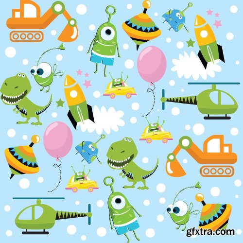 Toons Detailed Vector Illustration, 25x EPS