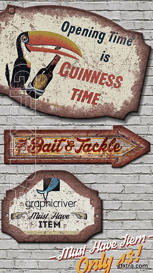 GraphicRiver - Vintage Metal Sign Photoshop Action 13296572