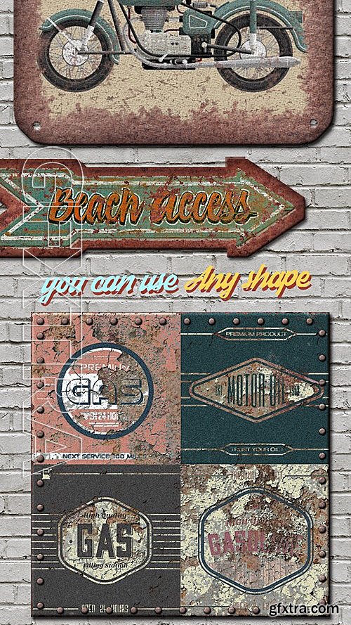 GraphicRiver - Vintage Metal Sign Photoshop Action 13296572