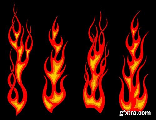 Flames tattoo design - 10 EPS