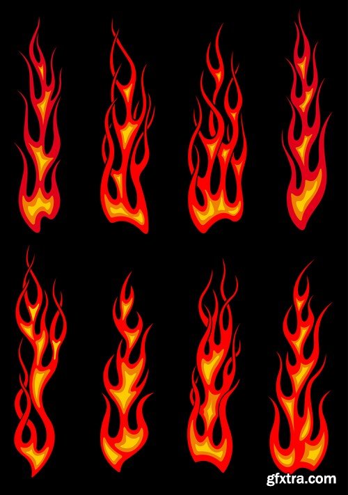 Flames tattoo design - 10 EPS