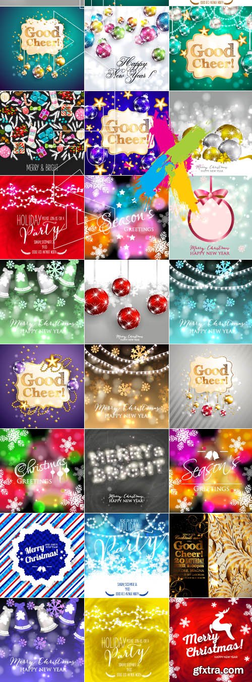 2016 Merry Christmas and Happy New Year background vector