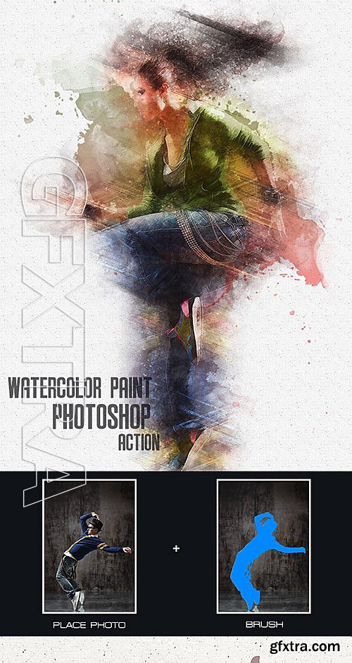 GraphicRiver - Watercolor Paint - Photoshop Action 13286321