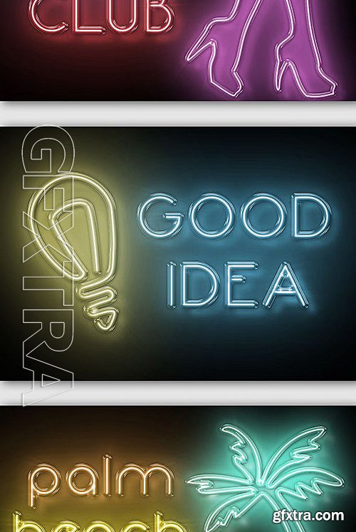 GraphicRiver - Neon Text Effect - Photoshop Actions A4 300DPI 13250856