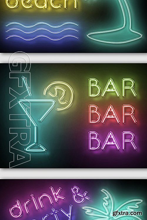 GraphicRiver - Neon Text Effect - Photoshop Actions A4 300DPI 13250856