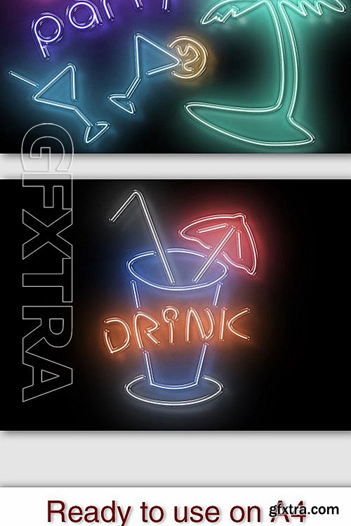 GraphicRiver - Neon Text Effect - Photoshop Actions A4 300DPI 13250856