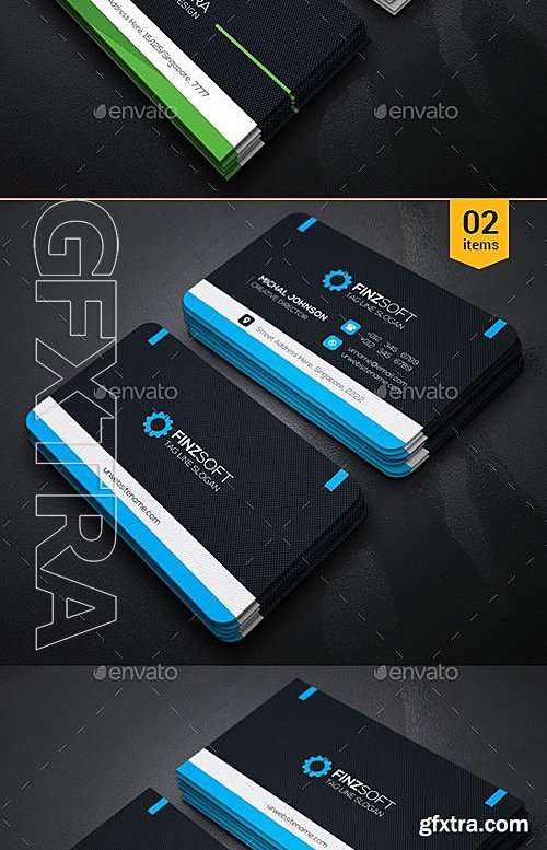 GraphicRiver - Business Card Bundle 2 in 1 Vol34 13214374