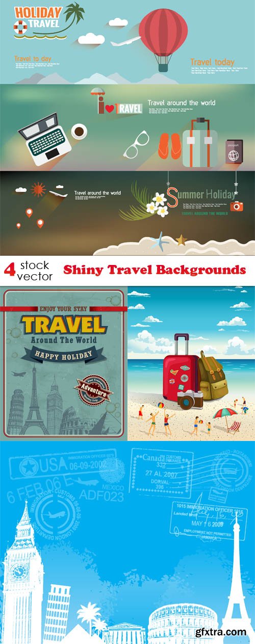 Vectors - Shiny Travel Backgrounds