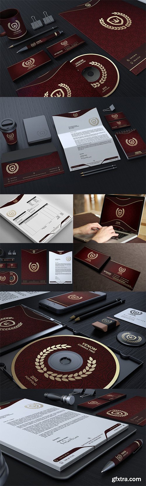 CM Gold And Red Corporate Identity 100486