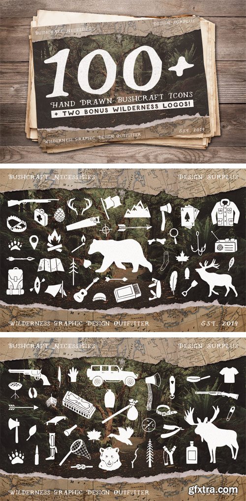 CM 73057 - Bushcraft Necessities, 100+ Icons