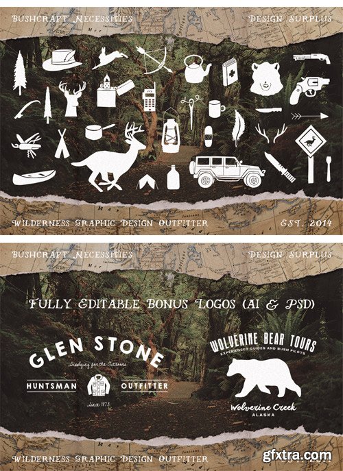 CM 73057 - Bushcraft Necessities, 100+ Icons