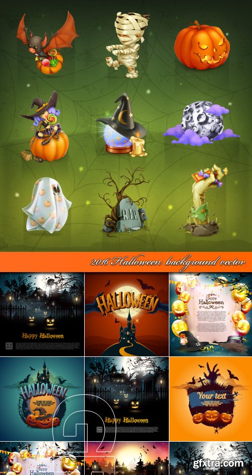 2016 Halloween background vector