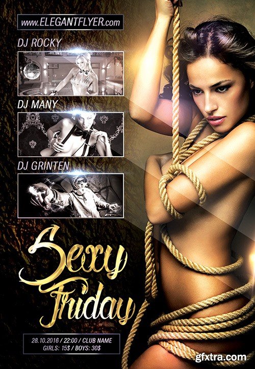 Sexy Friday Flyer PSD Template + Facebook Cover