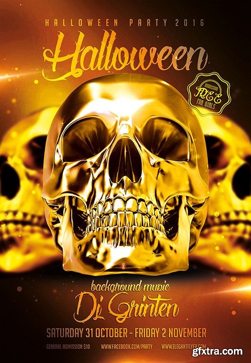 Halloween 5 Flyer PSD Template + Facebook Cover