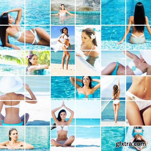 Collection of beautiful girl woman man people rest sea beach bikini 25 HQ Jpeg