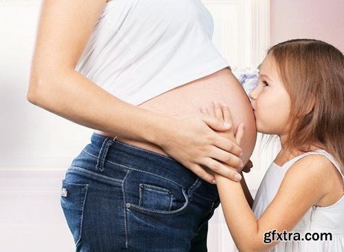 Collection pregnant woman baby girl in a position prepares healthy food meals 25 HQ Jpeg