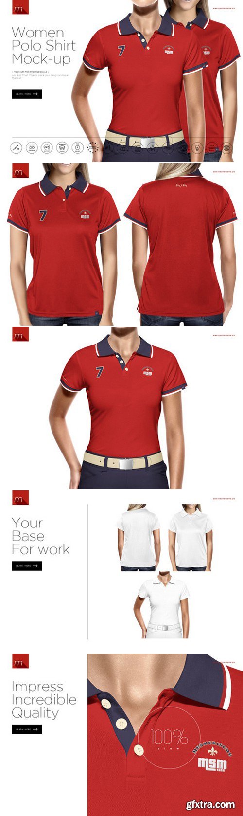 CM - Women Polo Shirt Mock-up 402115