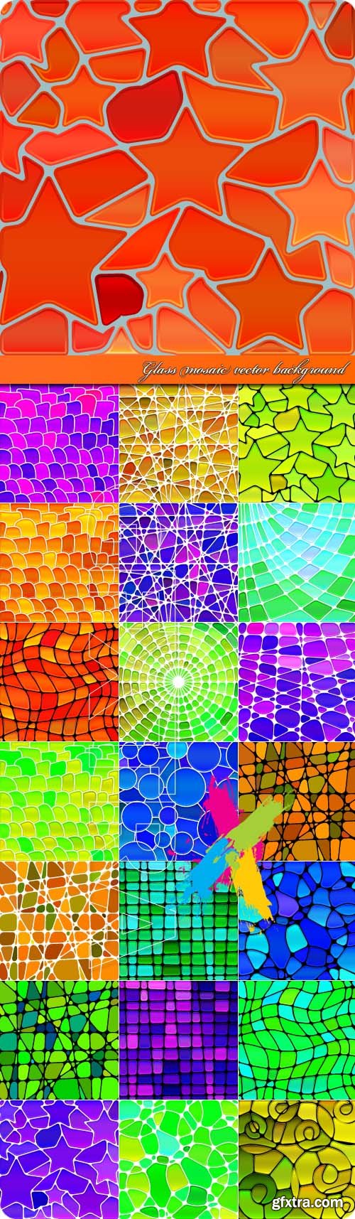 Glass mosaic vector background