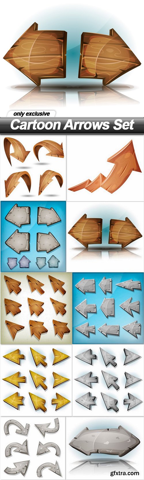 Cartoon Arrows Set - 10 EPS