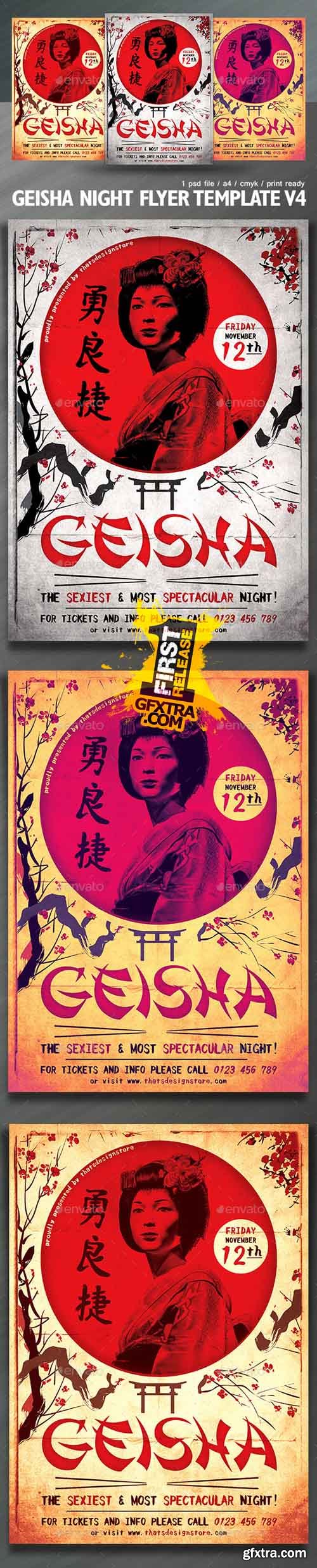 Geisha Night Flyer Template V4 12649478