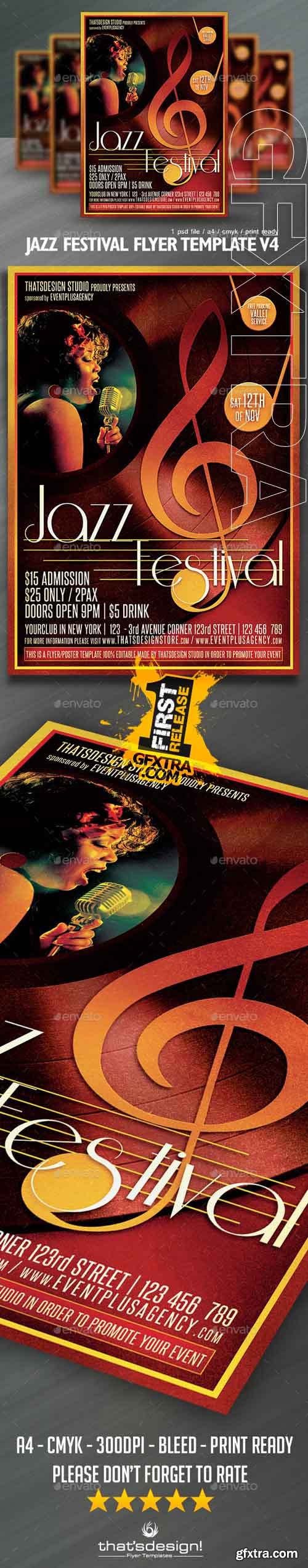 Jazz Festival Flyer Template V4 12945770