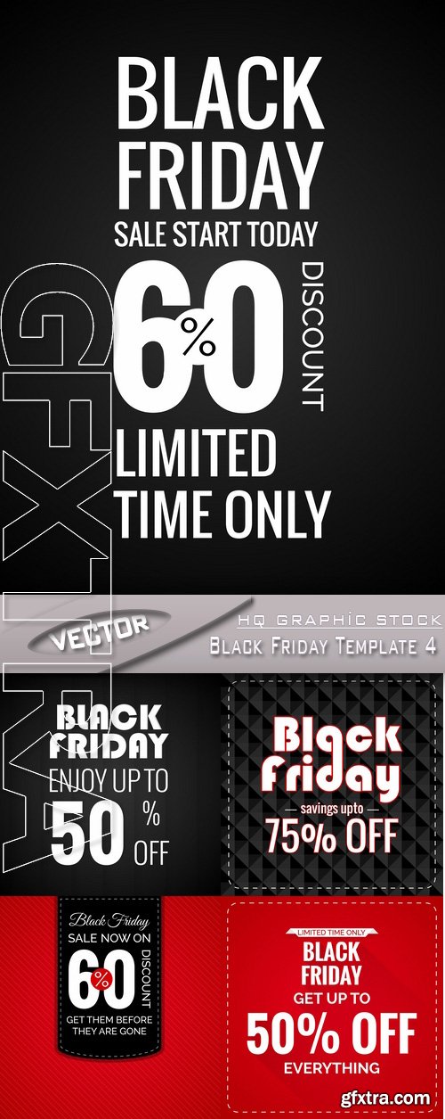 Stock Vector - Black Friday Template 4