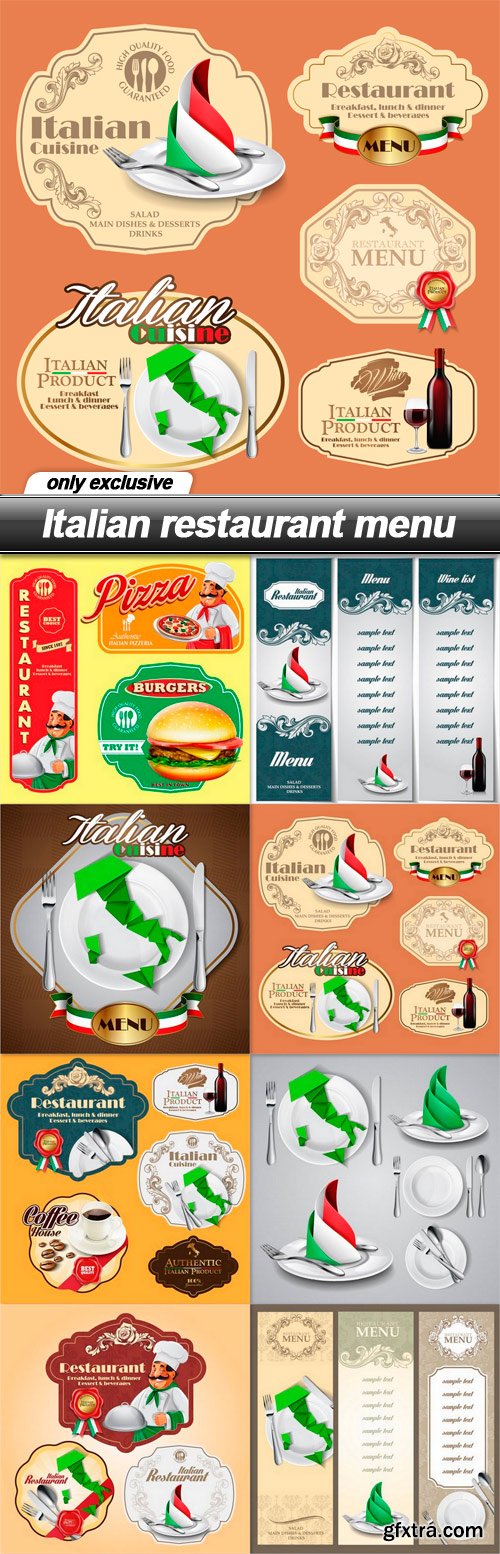 Italian restaurant menu - 8 EPS