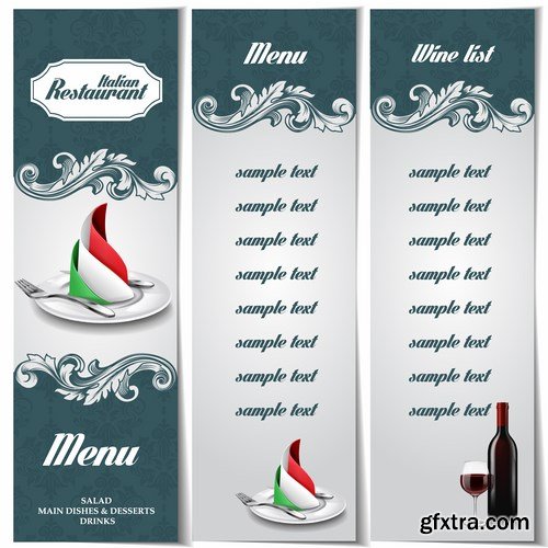 Italian restaurant menu - 8 EPS