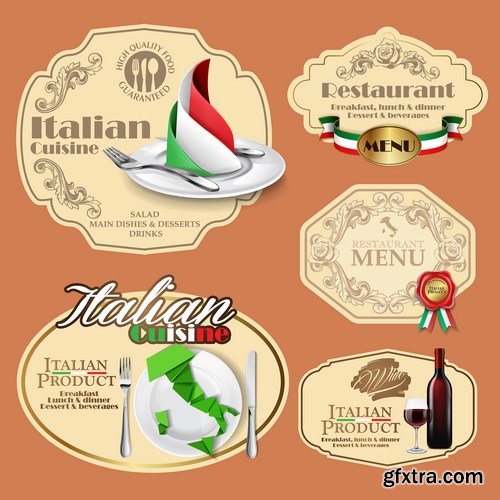 Italian restaurant menu - 8 EPS