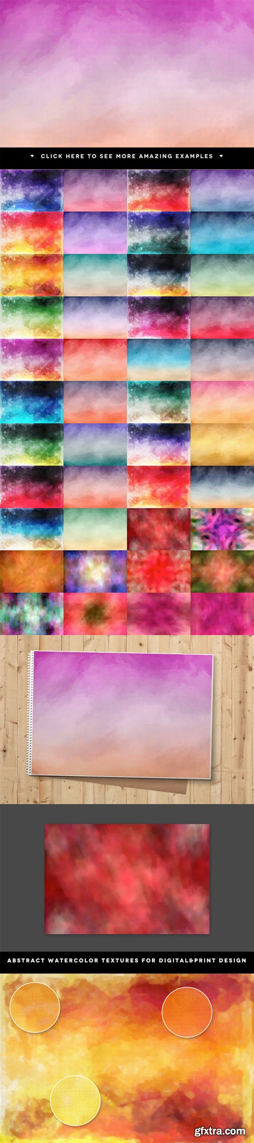 45 Watercolor Textures - CM 26481