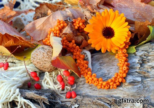 Hand made in the autumn background