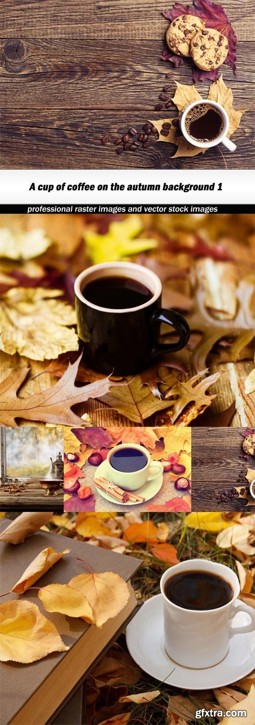 A cup of coffee on the autumn background 1