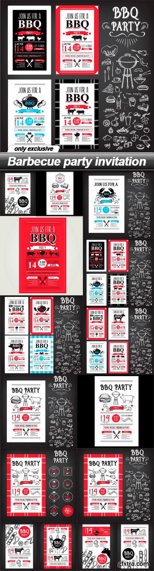 Barbecue party invitation - 15 EPS