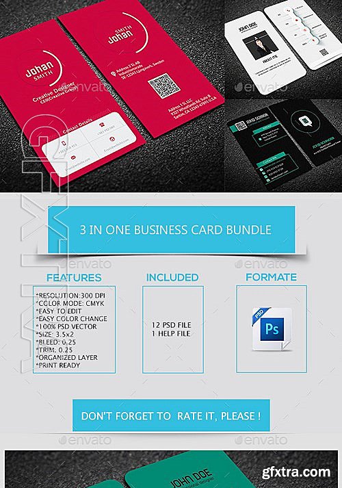 GraphicRiver - 3 in One Business Card Bundle 13225990