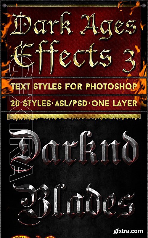 GraphicRiver - Dark Ages 3 - Text Styles 13312742