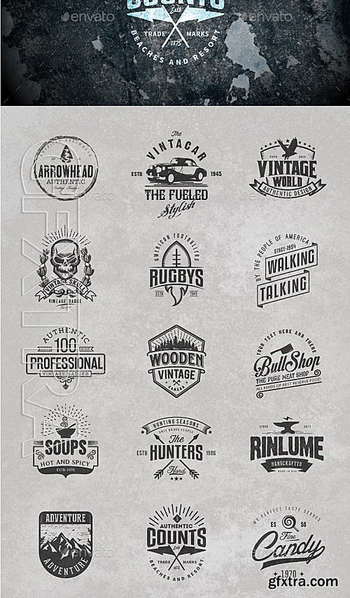 GraphicRiver - Grunge Badges and Logos vol01 13316784