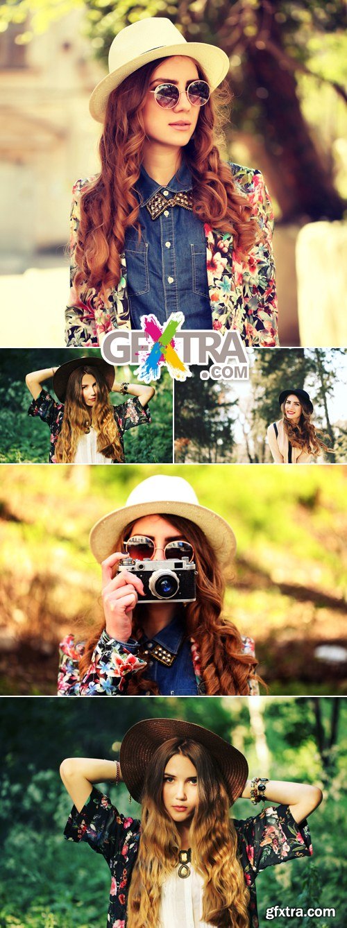 Stock Photo - Hipster Young Woman