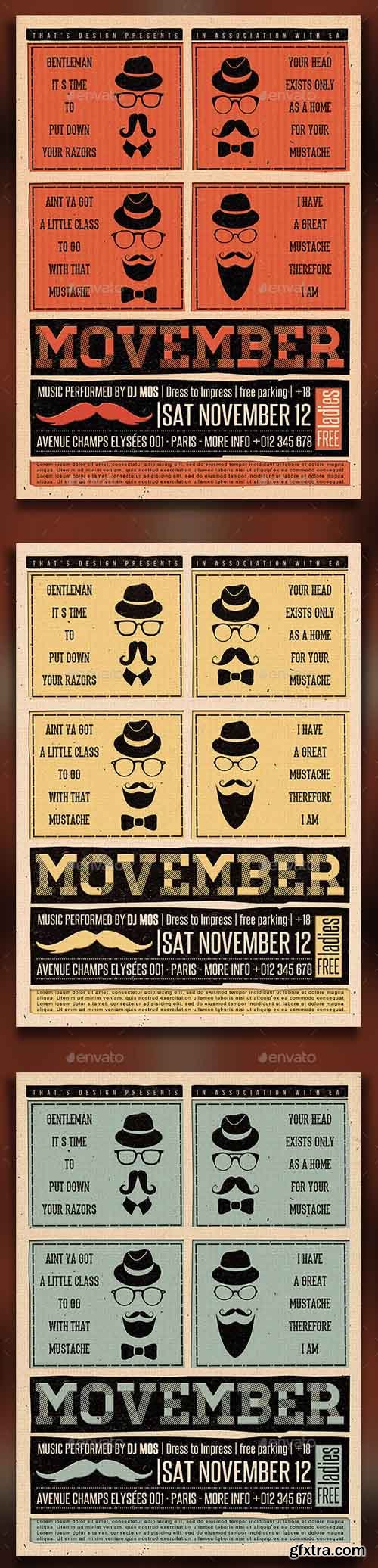 Movember Flyer Template 9368834