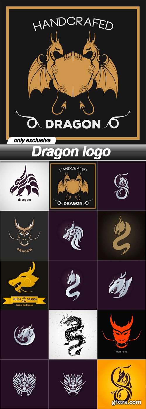 Dragon logo - 15 EPS