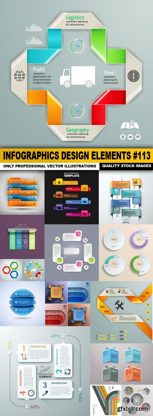 Infographics Design Elements #113 - 15 Vector