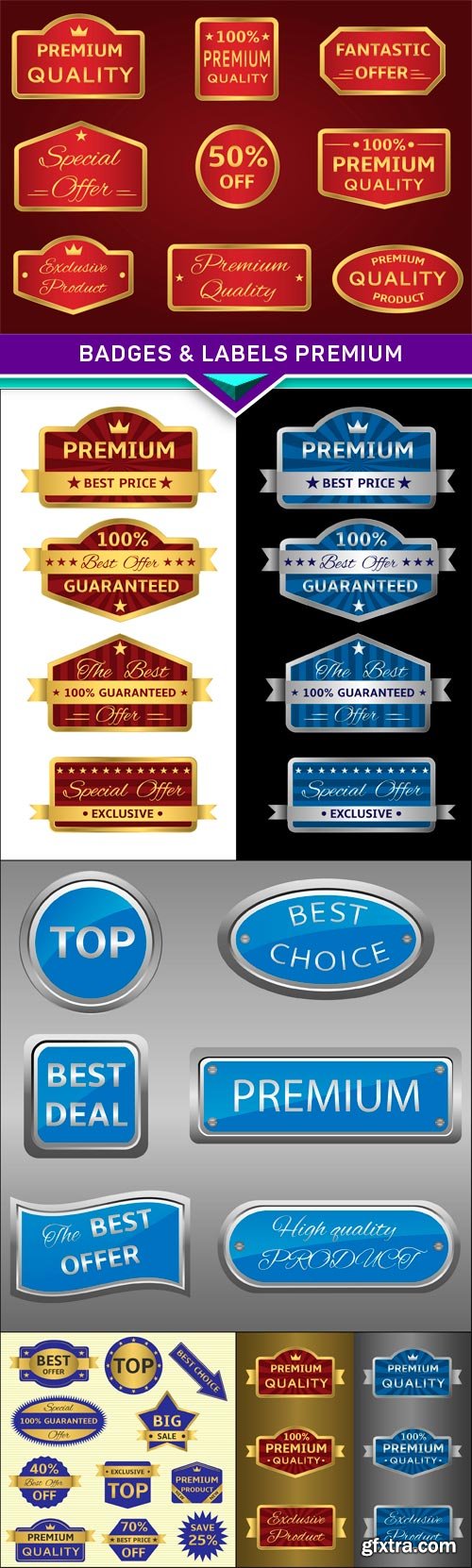 Badges &amp; labels PREMIUM 5x JPEG