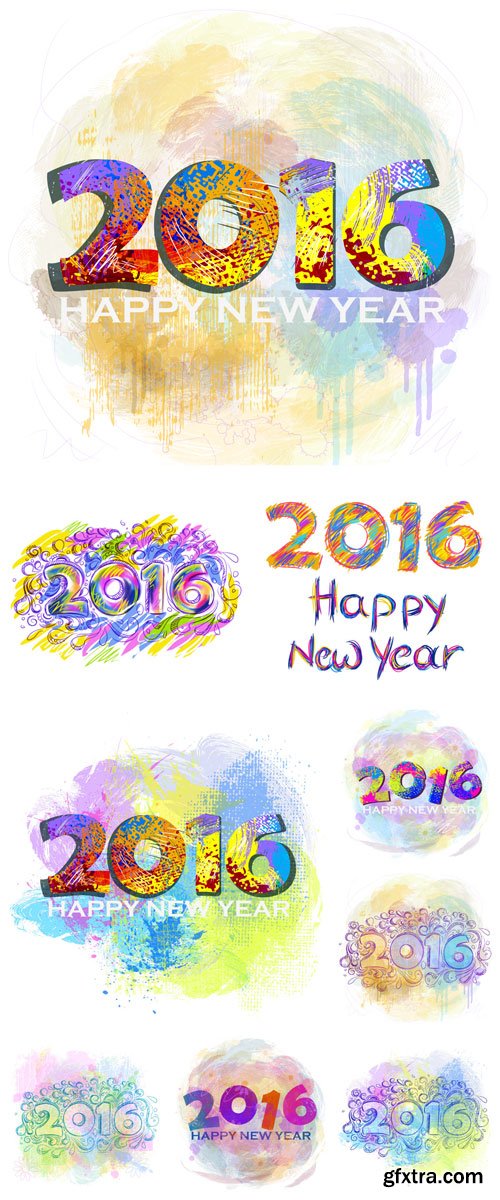 2016 Christmas and New Year vector